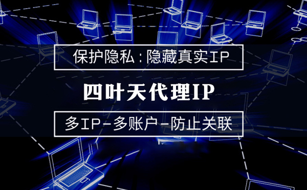 【大兴安岭代理IP】代理服务器的类型有哪些？四叶天代理IP怎么样